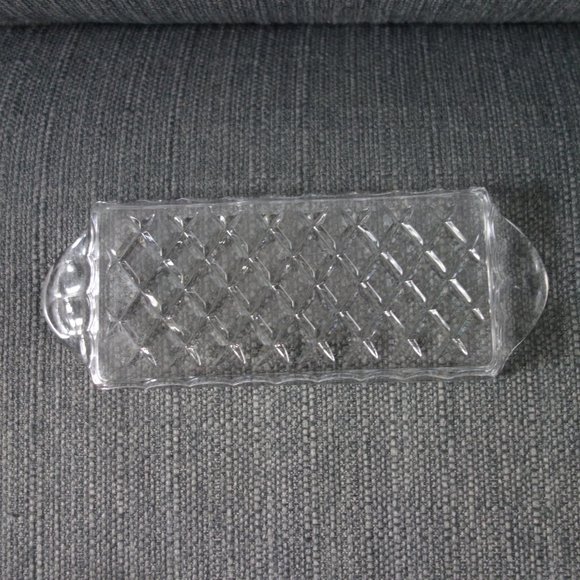 Vintage Fancy Glass Butter Dish and Lid Set - Picture 5 of 11